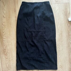 Vintage St. John’s Bay Patchwork Black Maxi Skirt, Size 8P